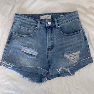 High Waisted Denim Mom Shorts